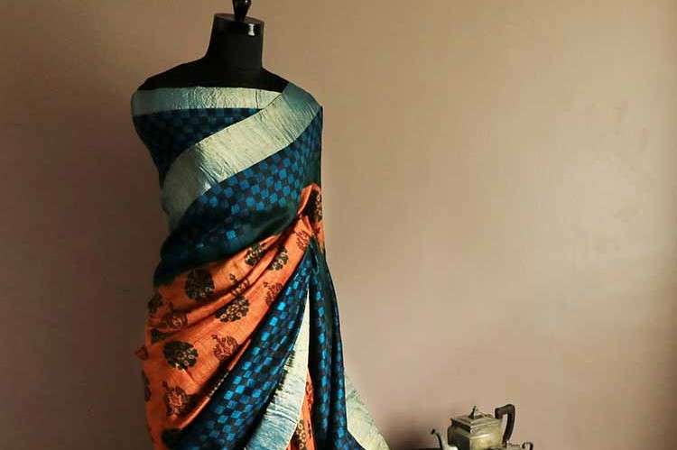 A Pure Dupion Silk Saree best to wear in wedding from Uddup Silk, Che
