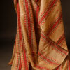 Beige with Red Kota Cotton Saree, Bottom side close up