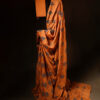 Floral Motifs Spiced Orange Kota Cotton Saree, Full size
