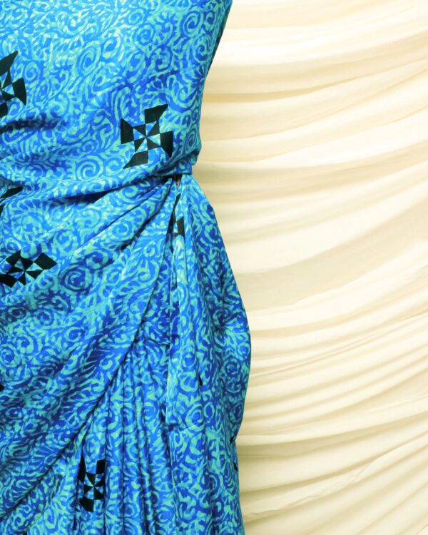 Pure Handloom Blue Gaji Silk Saree