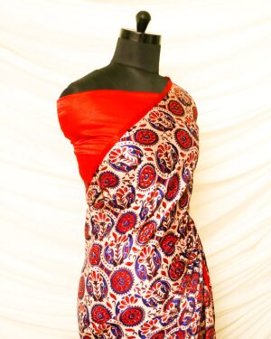 Pure Handloom Red Gaji Silk Saree