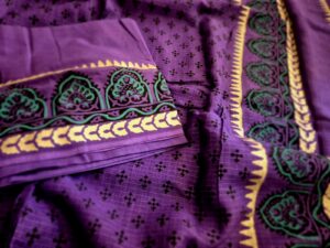 Purple Kota Cotton Sarees