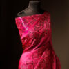 Whispering Petals Baby Pink Pure Organza Silk Saree